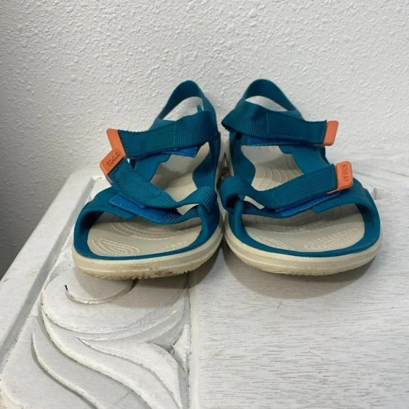 Crocs Swiftwater Expedition Strap Women's Sporty Blue Orange Sandals Size 6 - Picture 5 of 6